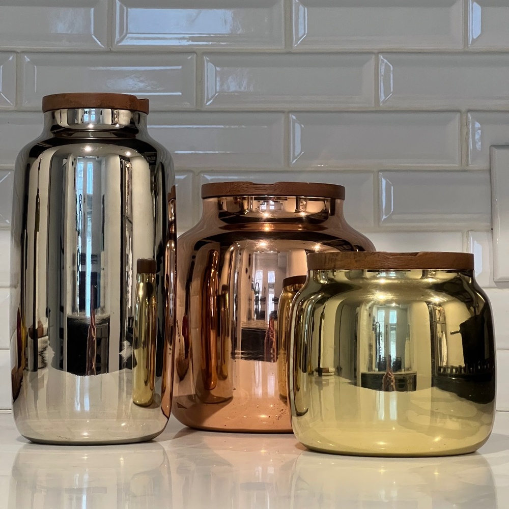 Metallic Kitchen Canisters